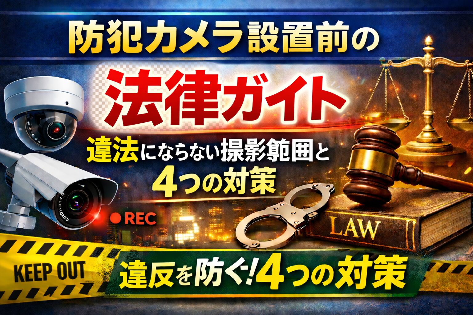 防犯カメラ設置前の法律ガイド｜違法にならない撮影範囲と4つの対策
