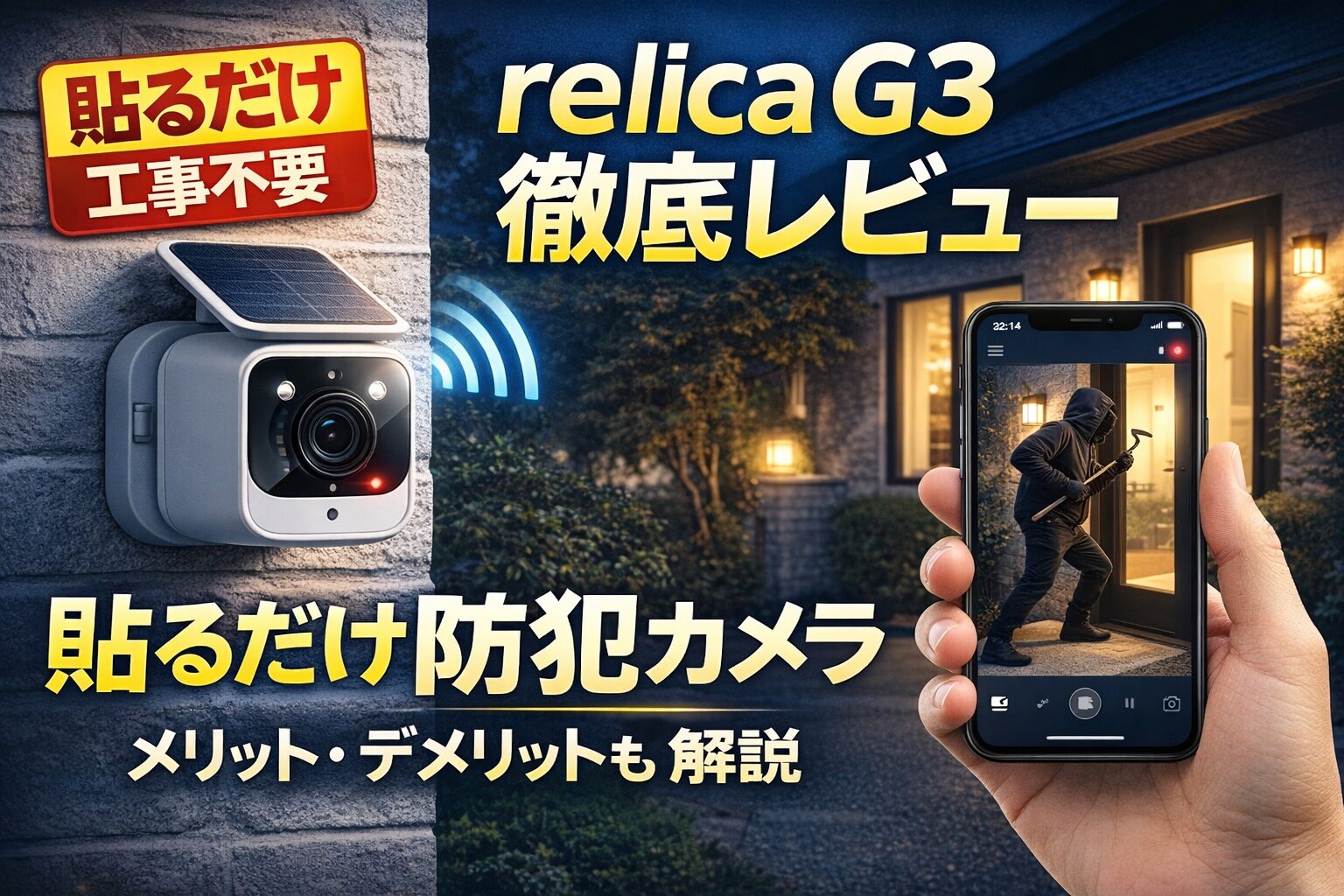 relica G3（リリカ）徹底レビュー｜貼るだけ防犯カメラの実力とメリット・デメリット